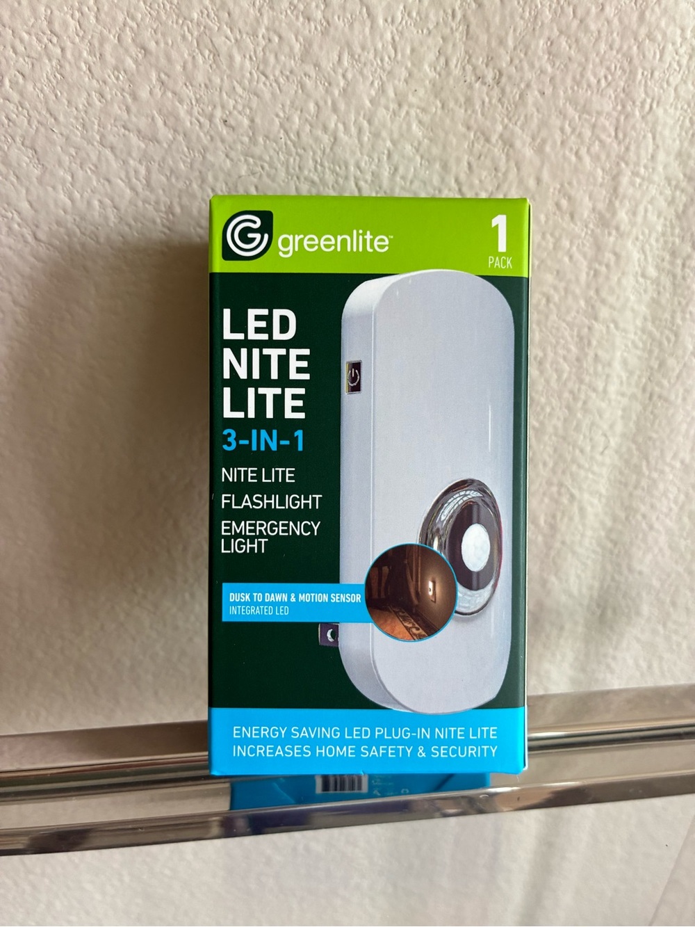 Greenlite 3-in-1 LED Nite Lite, Flashlight & Emergency Light (1 Pack)